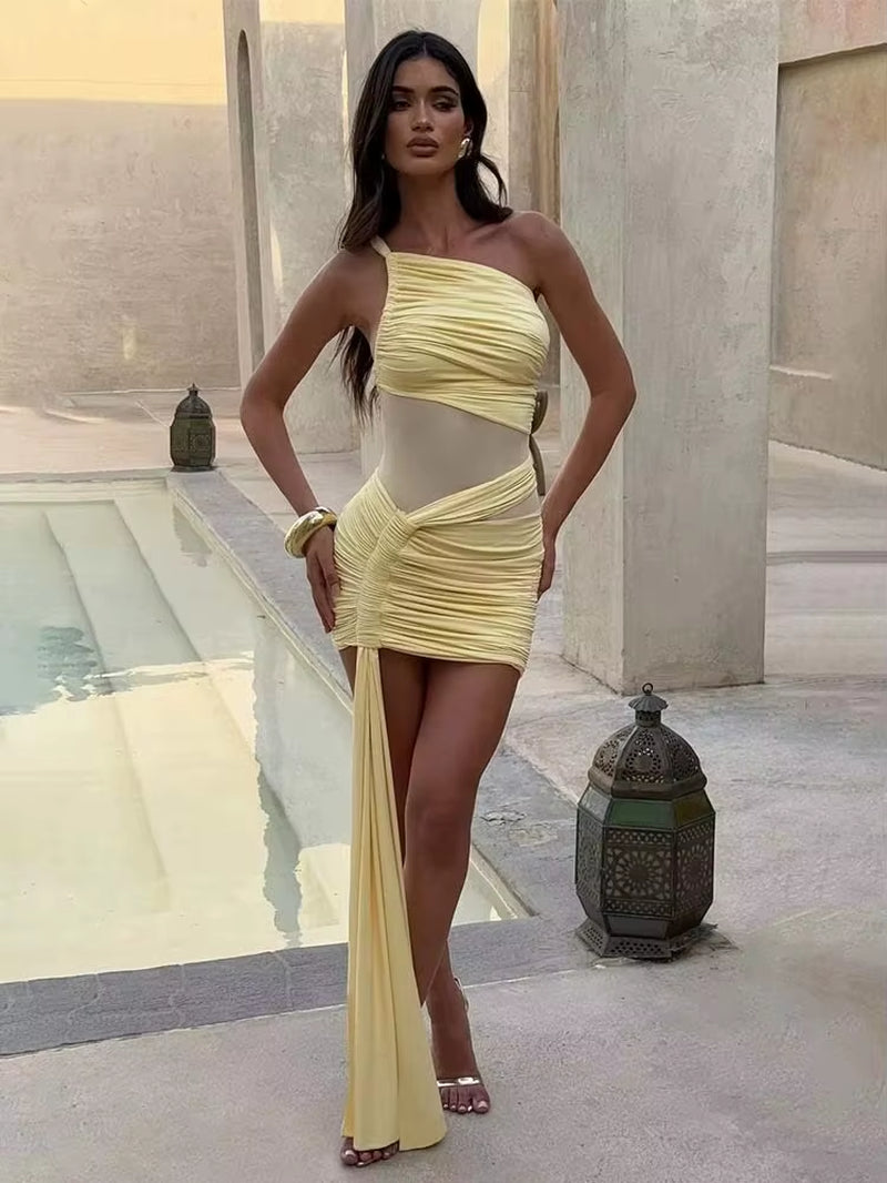 Pleated Slim Bodycon Maxi Long Dress Women off Shoulder 2025 Autumn Winter Dress Lace Patchwork Sexy Party Dresses